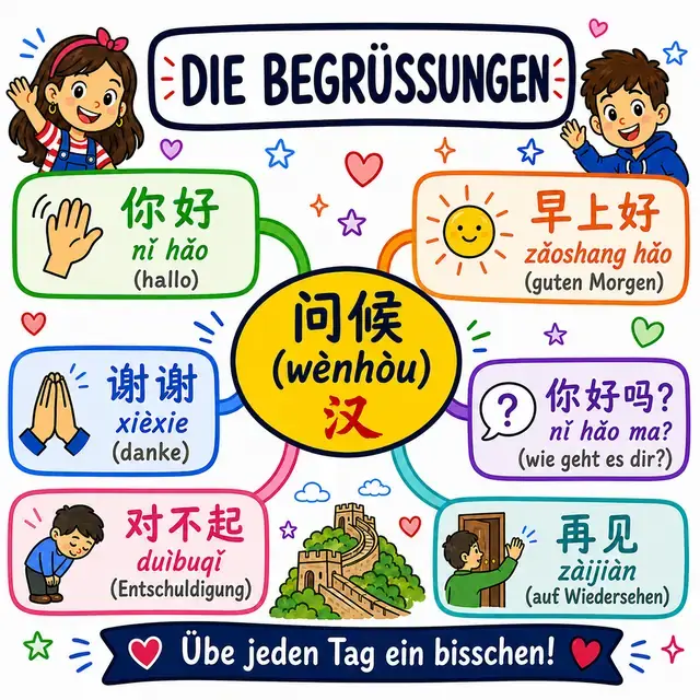Mindmap: Begrüßungen