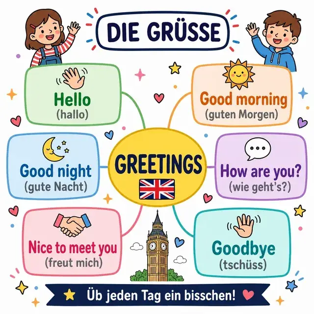 Mindmap: Begrüßungen