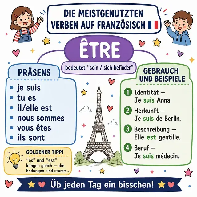 Mindmap: Verb ÊTRE