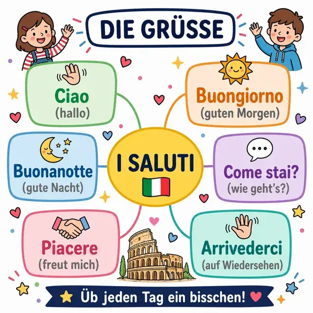 Mindmap: Begrüßungen