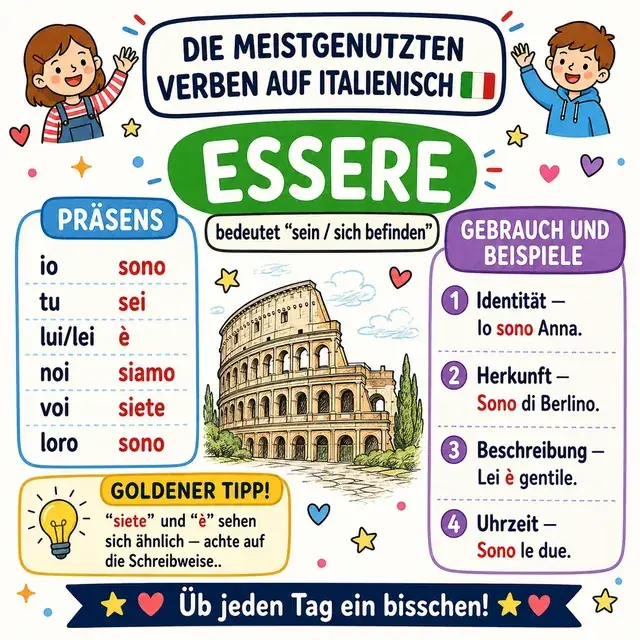 Mindmap: Verb ESSERE