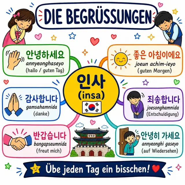 Mindmap: Begrüßungen
