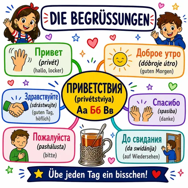 Mindmap: Begrüßungen